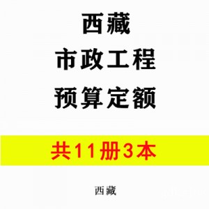 【PDF电子版】2016版西藏市政工程预算定额 2019年计价依据